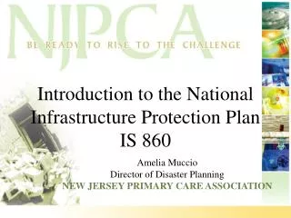 Introduction to the National Infrastructure Protection Plan IS 860