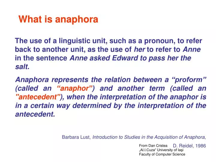 what is anaphora