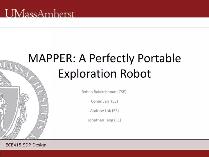 mapper a perfectly portable exploration robot