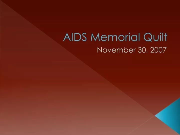 aids memorial quilt