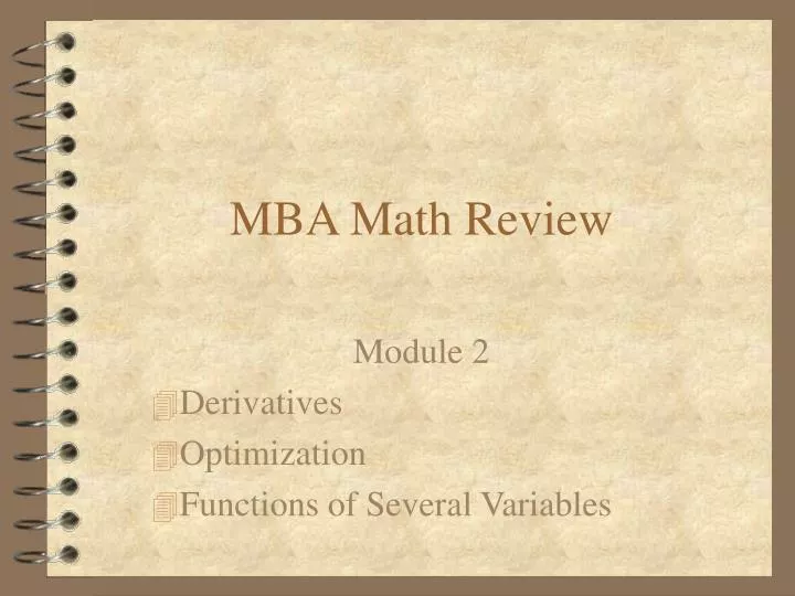 mba math review