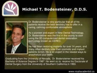 Visalia Cosmetic Dentist Michael T. Bodensteiner
