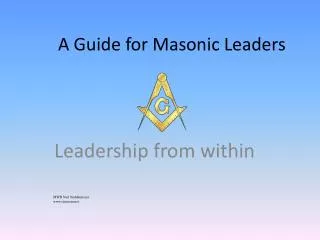 A Guide for Masonic Leaders