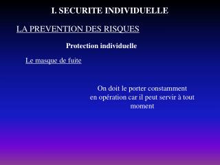 Protection individuelle