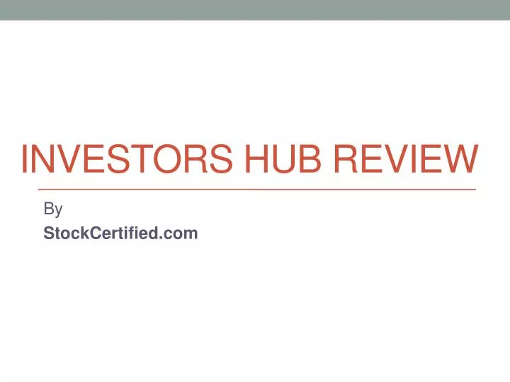 investors hub review