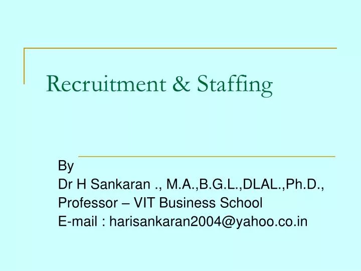 recruitment staffing