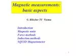 Magnetic measurements: basic aspects - slide 1