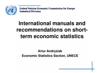 International manuals and recommendations on short-term economic statistics