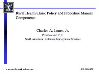 Rural Health Clinic Policy and Procedure Manual Components