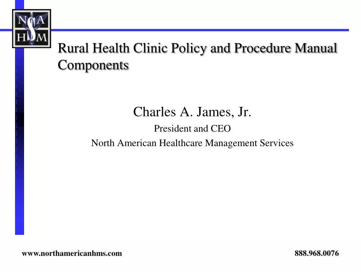 rural health clinic policy and procedure manual components