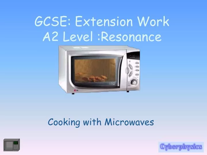 gcse extension work a2 level resonance