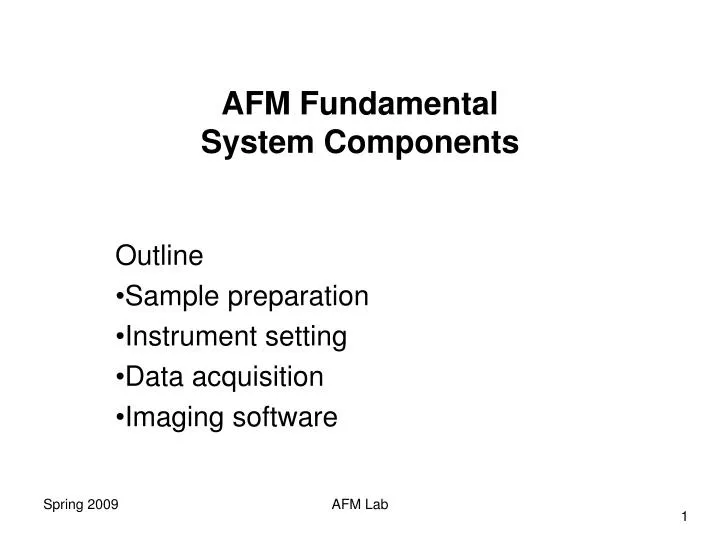 afm fundamental system components