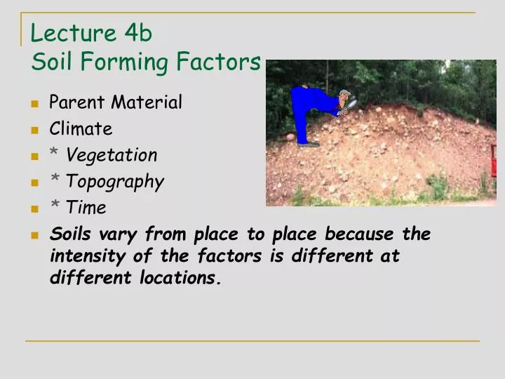 lecture 4b soil forming factors