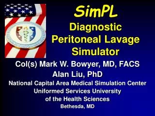 SimPL Diagnostic Peritoneal Lavage Simulator