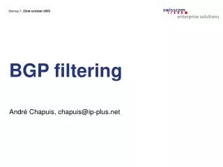 BGP filtering