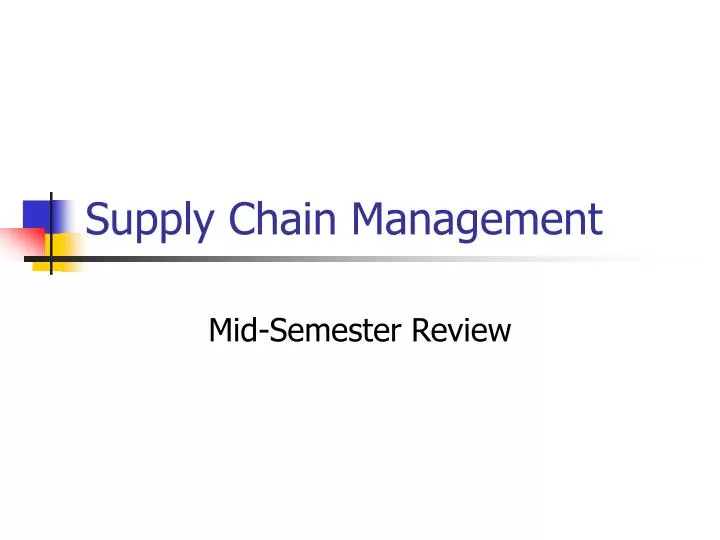 supply chain management