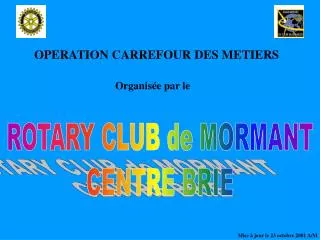 OPERATION CARREFOUR DES METIERS