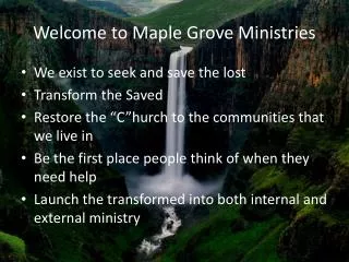 Welcome to Maple Grove Ministries