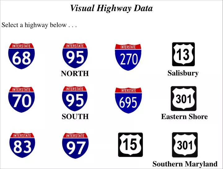 visual highway data