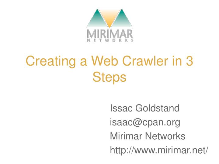 creating a web crawler in 3 steps