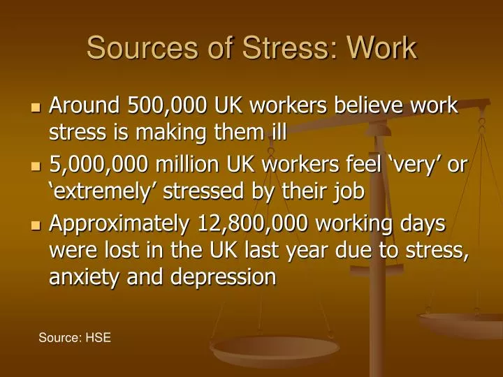 sources of stress work