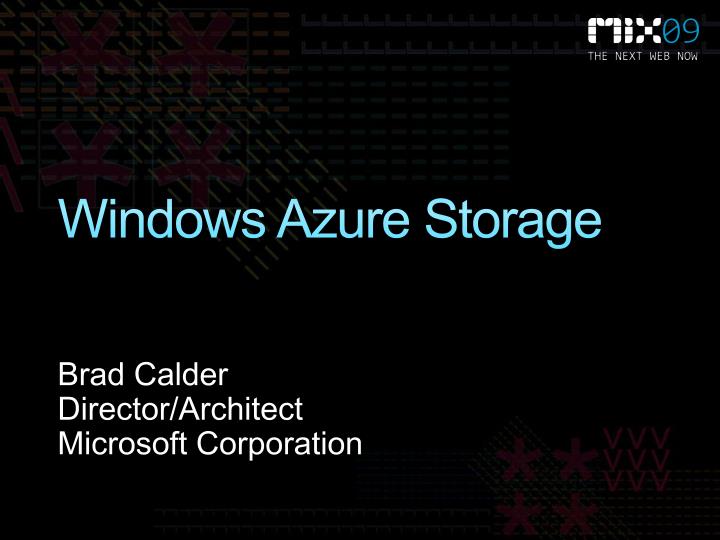 windows azure storage