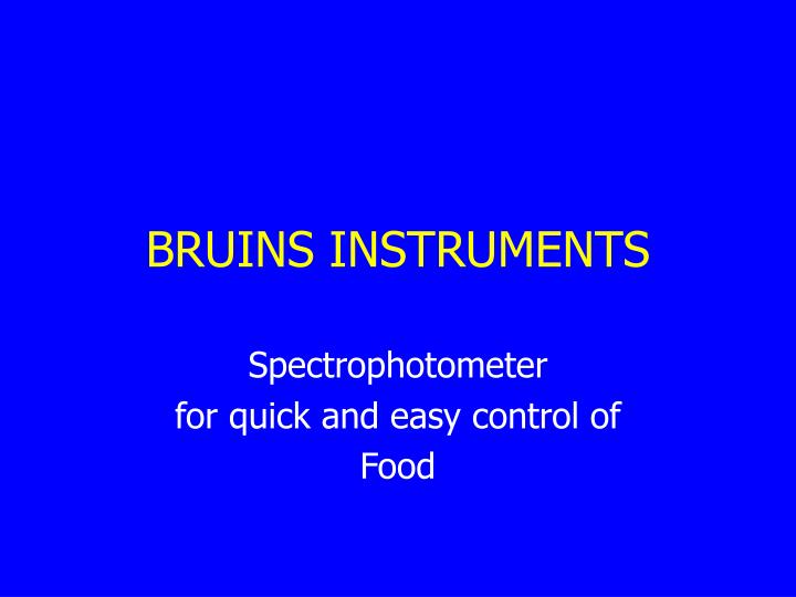 bruins instruments