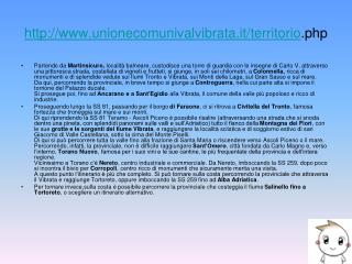 http www unionecomunivalvibrata it territorio php