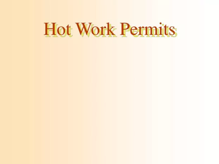 hot work permits
