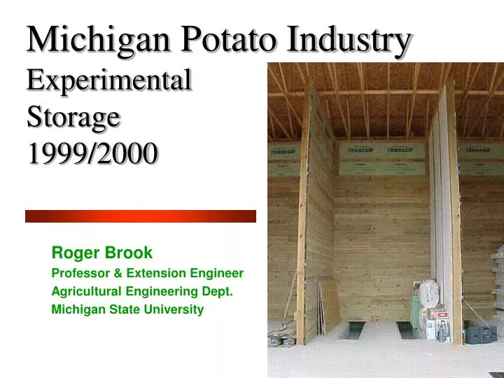 michigan potato industry experimental storage 1999 2000