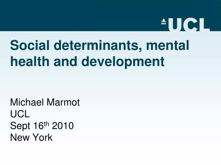 social determinants mental health and development