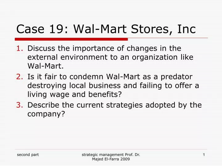 case 19 wal mart stores inc