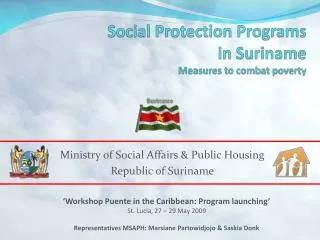 Social Protection Programs in Suriname Measures to combat poverty