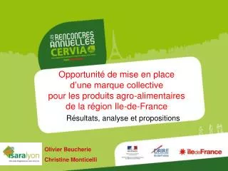 Opportunité de mise en place d’une marque collective pour les produits agro-alimentaires de la région Ile-de-France