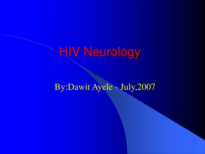 hiv neurology