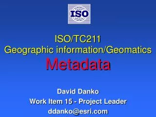 ISO/TC211 Geographic information/Geomatics Metadata