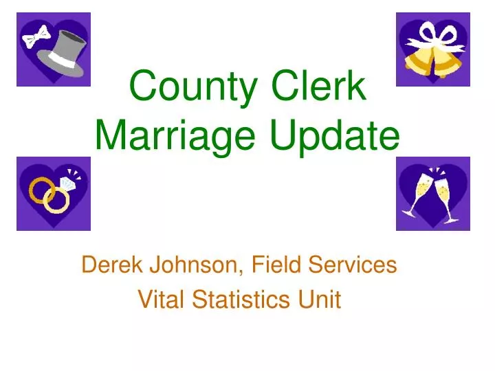 county clerk marriage update