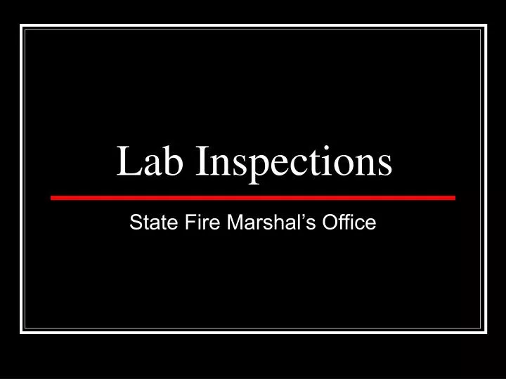 lab inspections