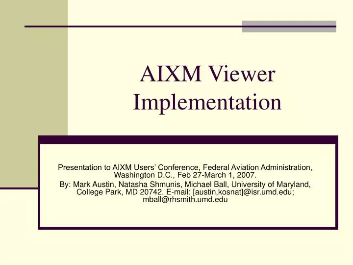 aixm viewer implementation