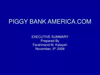 PIGGY BANK AMERICA.COM
