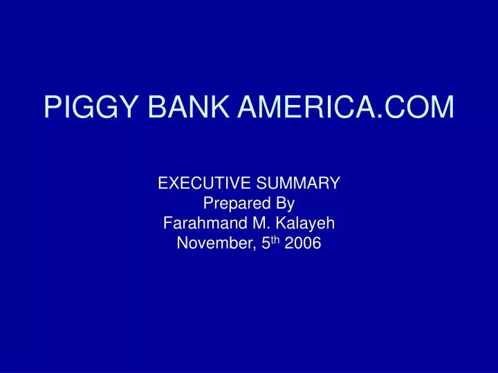 piggy bank america com