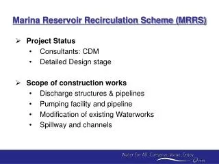 Marina Reservoir Recirculation Scheme (MRRS)