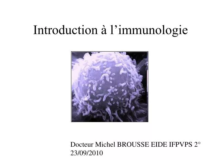 introduction l immunologie