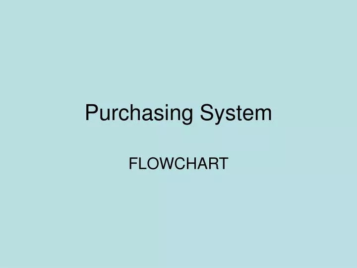purchasing system