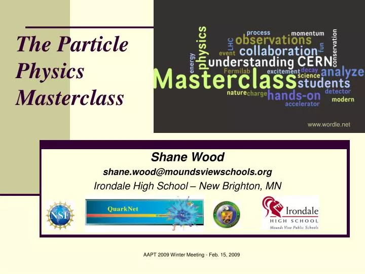 the particle physics masterclass