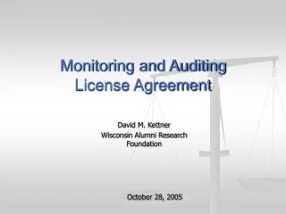 Monitoring and Auditing License Agreement