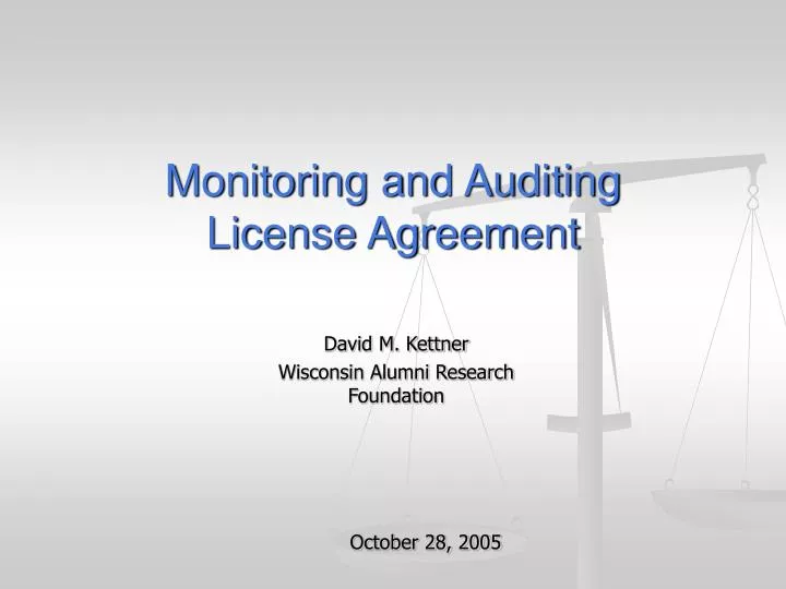 monitoring and auditing license agreement