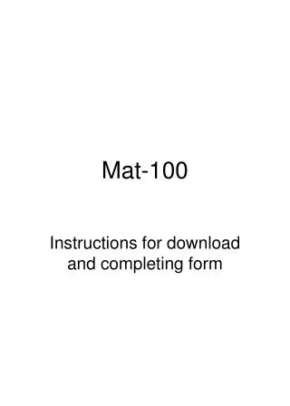 Mat-100