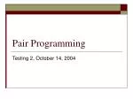 Pair Programming - slide 1