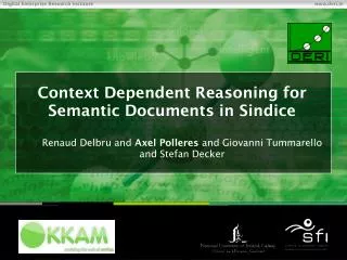 Context Dependent Reasoning for Semantic Documents in Sindice